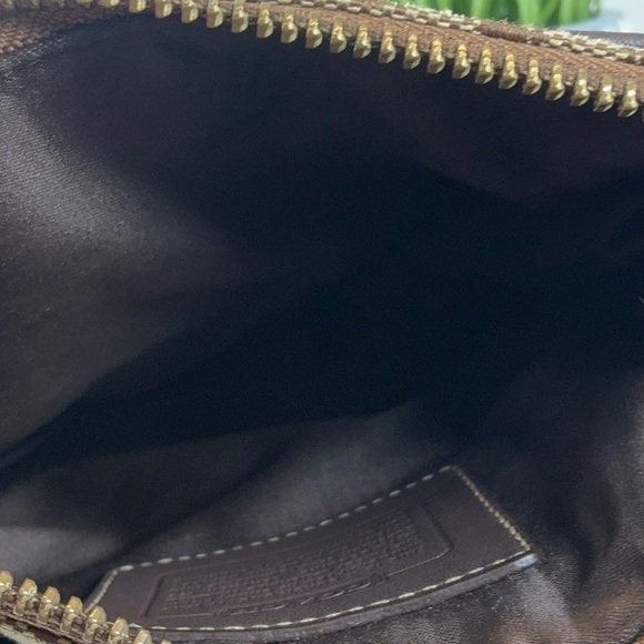 Coach Signature Brown and Tan Crossbody Shoulder Bag - Picture 7 of 12